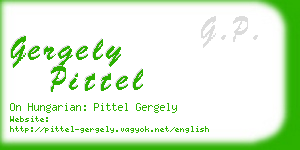 gergely pittel business card